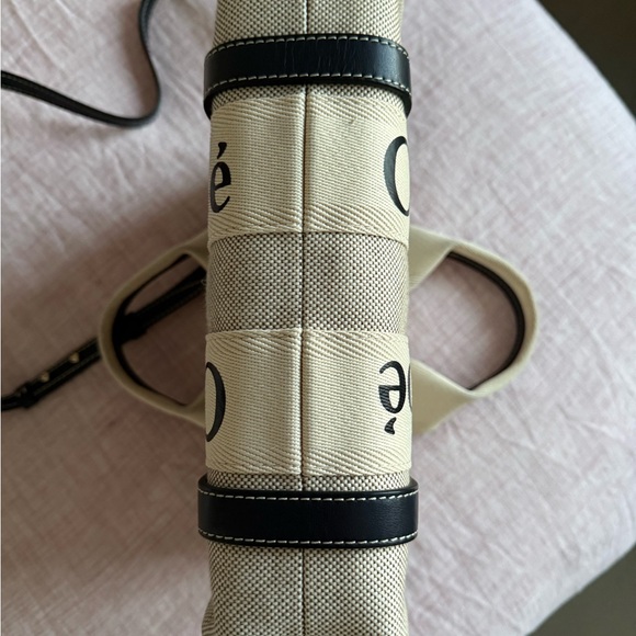 Chloé Beige and Black Woody Tote Bag, Small - Picture 6 of 11